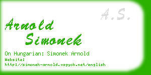 arnold simonek business card